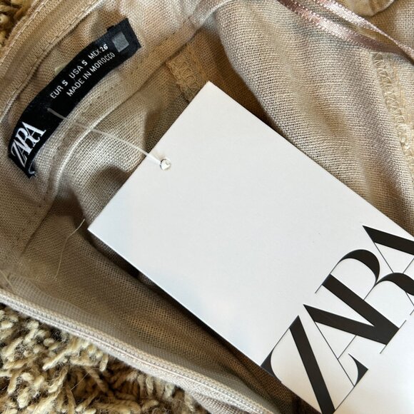 ZARA Sleeveless Linen Jumpsuit in Size Small New with Tags NWT - Picture 4 of 6